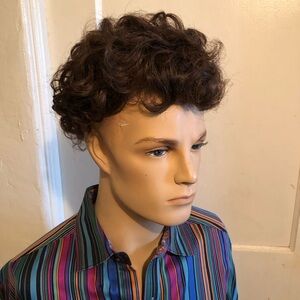 MENS HAIR TOUPEE CAP 8x10 brown